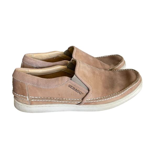 Sebago Ryde Slip On Taupe Leather Men’s Shoes Size 11 - Picture 3 of 10
